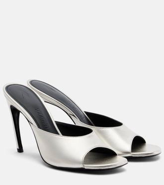 The Attico Mules Betta 95 de piel metalizada