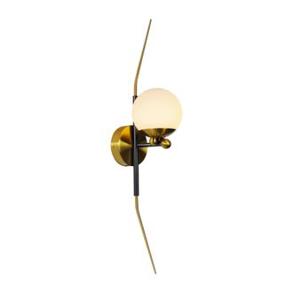 VONN Lighting Chianti VAW1121AB 6 Integrated LED Wall Sconce Lighting Fixture with Glass Shade in Antique Brass
