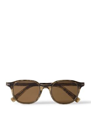 Ermenegildo Zegna Round-Frame Acetate Sunglasses