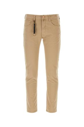 パンツ INCOTEX BEIGE LINEN PANTS Incotex Tapered Fit Pleated Linen Slacks Light Beige at