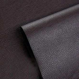OEM Tissu - Marron Fonc&eacute; - Autocollants Auto-adh&eacute;sifs En Cuir Pu - 100x137cm - Patch De R&eacute;paration