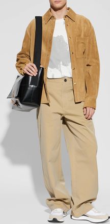 Alexander McQueen Wide-leg Trousers, Mens, Beige