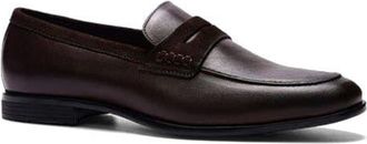 Carlos By Carlos Santana Leon Penny Loafer in Brown Leather at Nordstrom, Size 10.5
