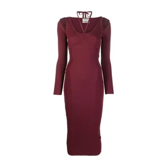 Essentiel Kleedjes, Dames, Rood, S, Daidong Fw 14 Midi Jurk