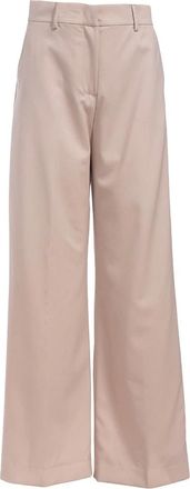 Max Mara Broeken, Dames, Beige, 3Xs, Wol, Fluid Jogging Broek