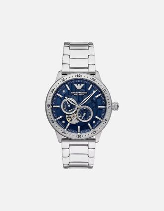 Emporio Armani Mens Emporio Armani AR60052 Automatic Mens Watch - Blue/Silver