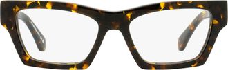 Off-white OERJ07X Tortoiseshell Acetate Rectangle Eyeglasses - Havana