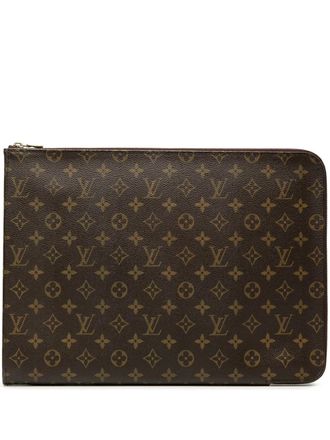 Louis Vuitton 2004 Monogram Poche Documents Portfolio business bag - Marrone