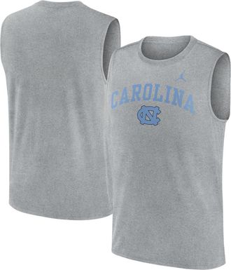 Jordan Brand Mens Jordan Brand Heather Gray North Carolina Tar Heels Primetime Legend Arch Dri-FIT Muscle Tank Top at Nordstrom, Size Medium