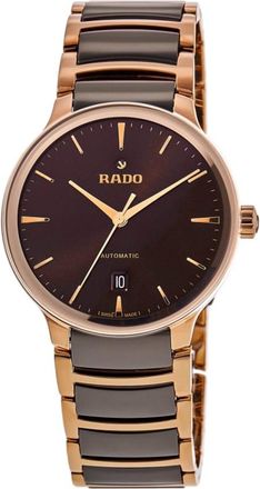 Rado Centrix Automatic Brown Dial Two-Tone Ceramic & Stainless Steel Unisex Watch R30017302