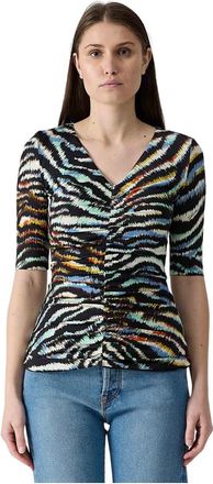Just Cavalli Truien - Dames - Blouses - Veelkleurig - XL - Polyester - Overhemden