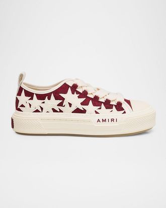 Amiri Stars Low-Top Canvas Sneakers