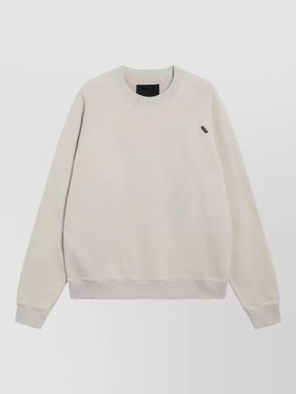 Prada crew neck raglan knit sweater ribbed trim