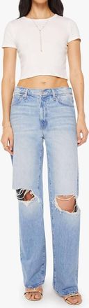 Mother Dodger Sneak Straight Leg Jeans In Floral Frenzy