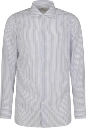 Finamore Formele Overhemd - Heren - Zakelijke Overhemden - Wit - 2XL - Overhemden