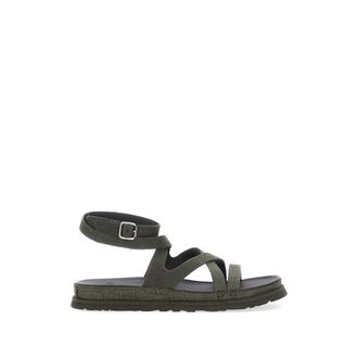 UGG Golden Gaze Croc-effect Buckled Sandals