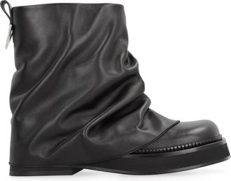 The Attico Schoenen, Dames, Zwart, 36 EU, Leer, Mini Robin Combat Boots