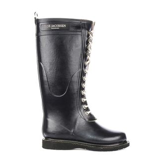 Ilse Jacobsen Rub1 Long Rubber Boots - female - Ilse Jacobsen Hornb&aelig;k - Wellies - Blue - 7 UK - Shoes