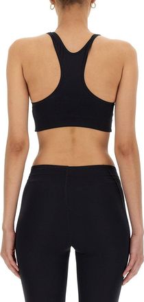 Jil Sander Logo-Printed Polyamide Crop Top - Black