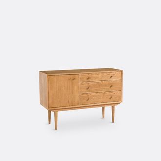 La Redoute Interieurs Vintage buffetkast met 1 deur en 3 lades Quilda