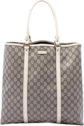Gucci Pre-owned Vintage Tote Bag - Dames - Vintage Shopper - Beige - ONE Size - Leer - Vintage