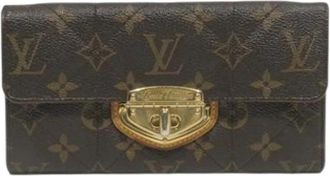 Louis Vuitton Pre-owned Monogram Long wallet (bi-fold) - Dames - Vintage Accessoires - Bruin - ONE Size - Vintage