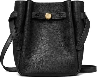 Tory Burch Tassen, Dames, Zwart, ONE Size, Leer, Small Romy Bucket Bag