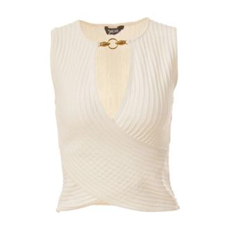 Just Cavalli Sleeveless Top - Dames - Tops zonder mouwen - Wit - XS - Tops