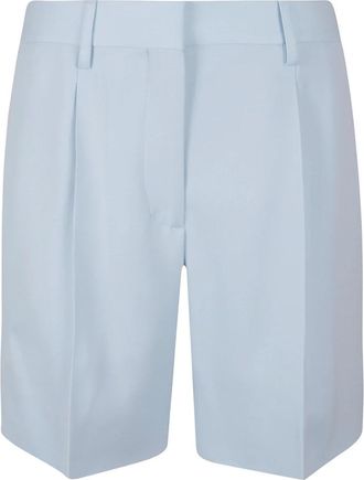 Burberry Lorie Tailored Shorts - Dames - Korte Broeken - Blauw - S - Wol - Korte Broeken