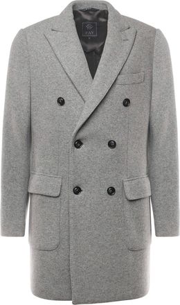 Fay Double-breasted Wool Jersey Coat