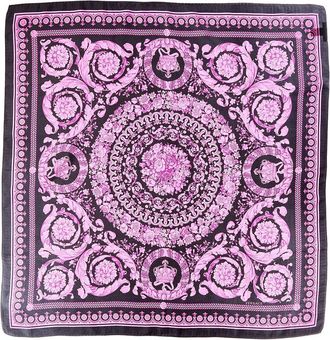 Versace Barocco Print Silk Scarf