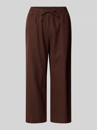 Freequent Wide Leg Pants mit elastischem Bund Modell Lava in Dunkelbraun, Gr&ouml;&szlig;e XXL