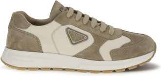 Prada White Color Block Sneakers