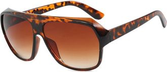 Generic Large Frame Womens Street Shooting Mens Commuting Sports Outdoor Vacation Sunglasses(Brown)