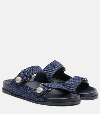 Jimmy Choo London Fayence raffia-effect sandals