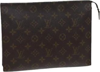 Louis Vuitton Pre-owned Clutches, female, Brown, Size: ONE SIZE Pre-owned Canvas Clutch