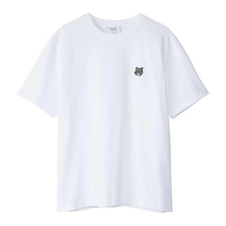 Maison Kitsun&eacute; T-Shirts, male, White, Size: XL Fox Head Comfort T-Shirt
