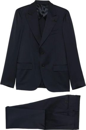 Lardini Single-breasted Suit - Heren - Business pakken - Blauw - M - Wol - Kostuums