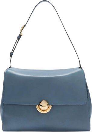 Furla Domus flap hardware shoulder bag - women - Calf Leather/Polyester/Polyamide/Polyurethane/Calf Leather - OS - Blue