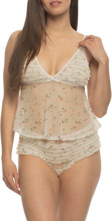 Felina Veil Luxe Cami & Panties Set in Cottage Ditsy at Nordstrom, Size X-Large