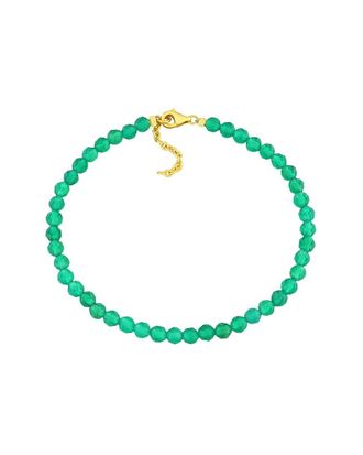 Rina Limor Silver 6.82 Ct. Tw. Green Onyx Bead Bracelet