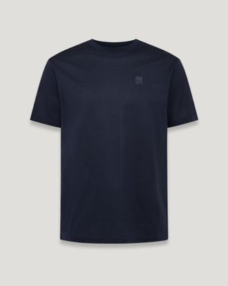 Belstaff Steel T-shirt Mens Mercerised Cotton Dark Ink Size 2XL