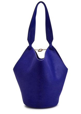 Khaite Lotus Mini Suede Tote bag - Dark Purple - One Size