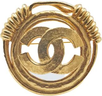 Chanel Spilla CC placcata oro 1994