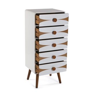 Fabrilamp Plafon Nando 3xe14 Cromo-blanco/mad.clara Focos Orientables 16x35x35 Cm