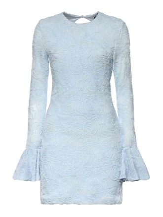 Rotate Mini Dress With Mesh Ruffles