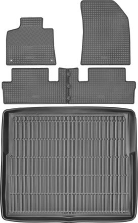 OEM Juego De Alfombrillas De Goma Para Citro&euml;n C4 Picasso Ii Minivan (2013-2019) + Alfombrilla Para El Maletero