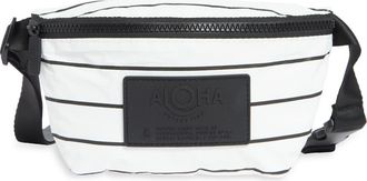 Aloha Collection Pinstripe Hip Pack in Black/White at Nordstrom Rack