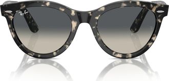 Ray-Ban Way Wayfarer 51mm Oval Sunglasses in Gunmetal Tort at Nordstrom