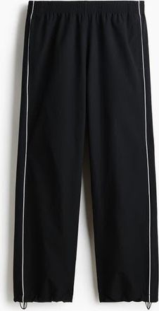 H&M Relaxed Fit Printed Track Pants in Black/honda at Nordstrom, Size Xx-Large